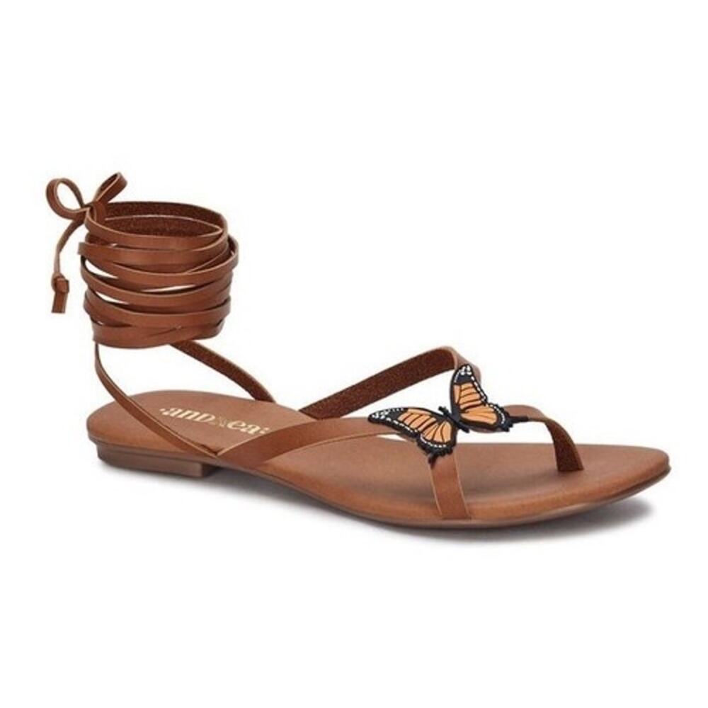 Andrea Lady Brown‎ Butterfly Strappy Sandal SZ 6